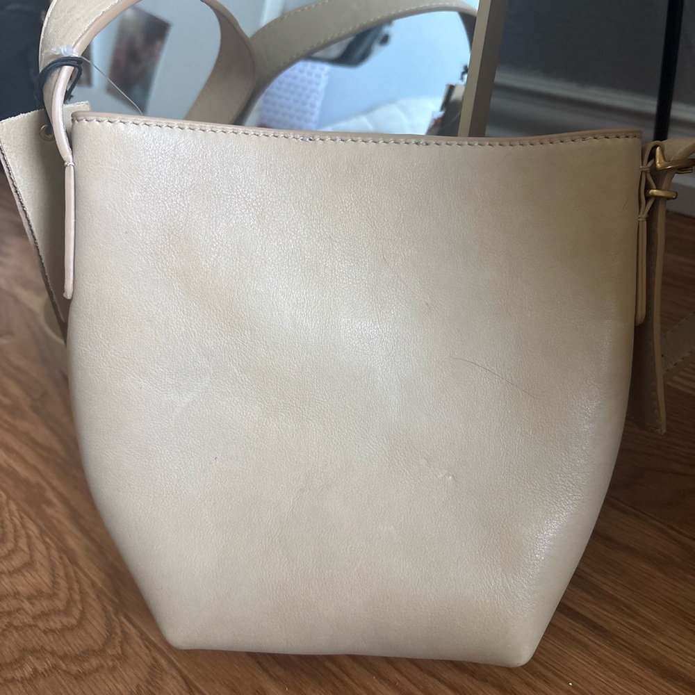 Chic Cream Leather Satchel